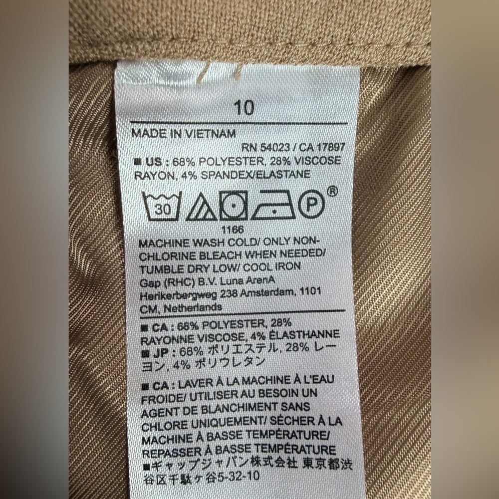 NWT Banana Republic Pant Suit Blazer 12 & Pants 10 Beige Tan 2-Pc Set MSRP $270 - Picture 15 of 16